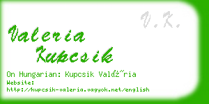 valeria kupcsik business card